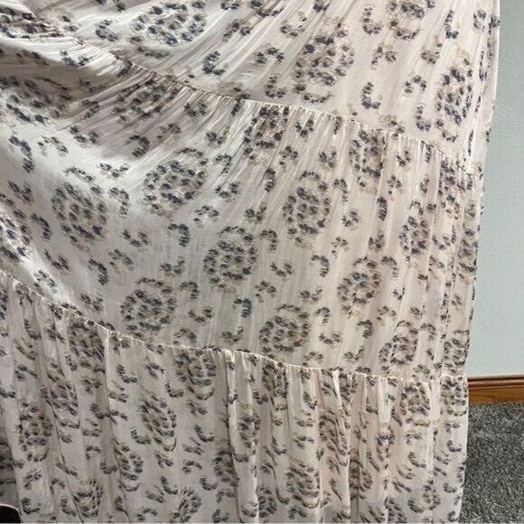 Elena Baldi Silk Blend Made In Italy Blush Maxi Dress Braided Strap Scoop Neck - Picture 6 of 14